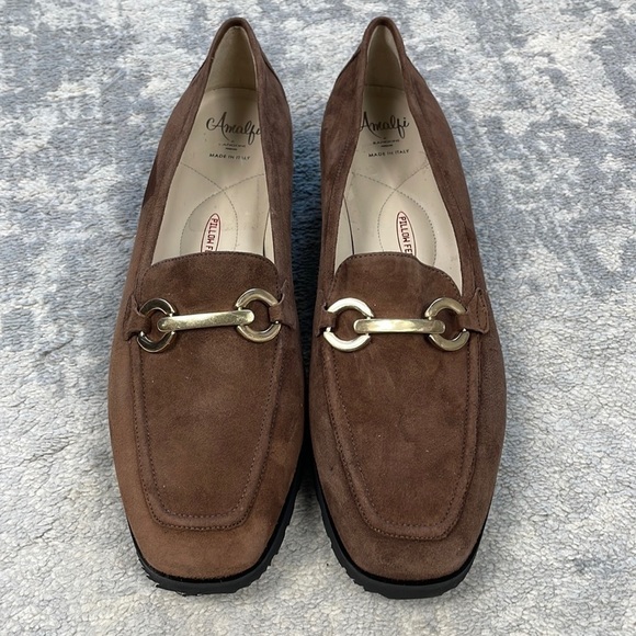 New Amalfi Rangoni Walk On Air Bit Loafers Brown Suede Sz 11.5 - Picture 4 of 14